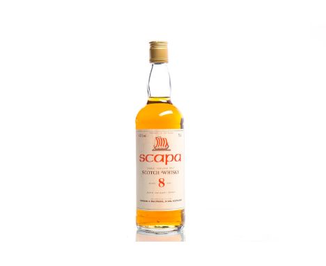 SCAPA 8 YEARS OLDSingle Malt Scotch Whisky. Bottled by Gordon & MacPhail, Elgin. 75cl, 40% volume. CONDITION REPORT: Capsule: