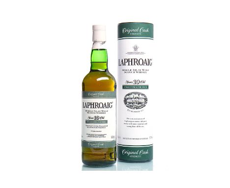 LAPHROAIG 10 YEARS OLD ORIGINAL CASK STRENGTHSingle Malt Scotch Whisky. Distilled & bottled by D. Johnson & Co, Laphroaig. 70