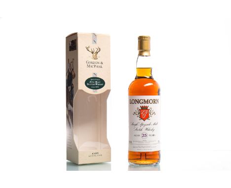 LONGMORN AGED 25 YEARSSingle Malt Scotch Whisky. Matured and bottled by Gordon & MacPhail, Elgin. 70cl, 40% volume, in carton