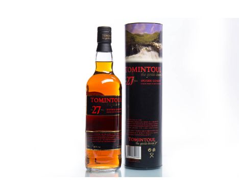TOMINTOUL AGED 27 YEARSSingle Malt Scotch Whisky. 70cl, 40% volume, in tube. 