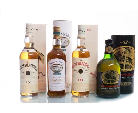 BRUICHLADDICH 10 YEAR OLDSingle Malt Scotch Whisky. 70cl, 40% volume, in carton.BUNNAHABHAIN 12 YEAR OLDSingle Malt Scotch Wh