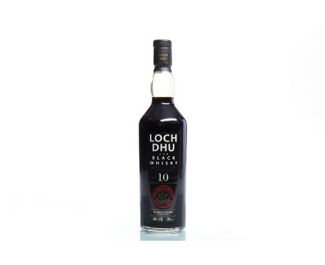 LOCH DHU 'THE BLACK WHISKY' AGED 10 YEARSSingle Malt Scotch Whisky. Produced and distilled by Mannochmore Distillery. 70cl, 4
