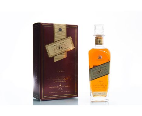 JOHNNIE WALKER 21 YEAR OLDBlended Finest Scotch Whisky, Bottle No. A052936, 70cl, 43% volume, in carton with certificate. CON