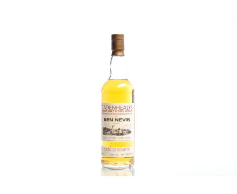 BEN NEVIS 1977 - CADENHEAD'S CASK STRENGTH - CASK No. 217Single Malt Scotch Whisky. Bottled by William Cadenhead Ltd., 18 Gol