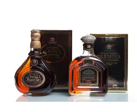 JOHNNIE WALKER SWING SUPERIORBlended Scotch Whisky. 75cl, 43% volume, in carton.JOHNNIE WALKER PREMIERBlended Scotch Whisky. 