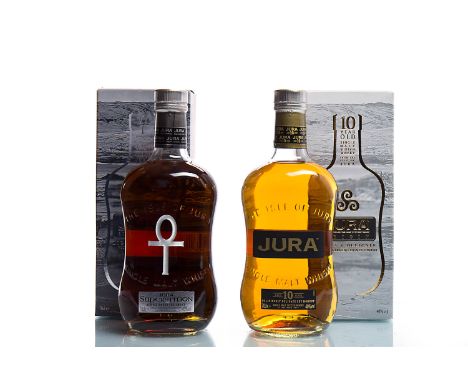 JURA SUPERSTITIONSingle Malt Scotch Whisky. 70cl, 43% volume, in box.JURA ORIGIN 10 YEAR OLDSingle Malt Scotch Whisky. 70cl, 