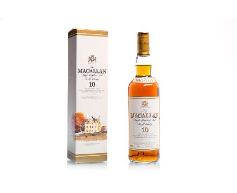 MACALLAN 10 YEARS OLDSingle Malt Scotch Whisky. Exclusively matured in selected sherry oak casks from Jerez, Spain. 70cl, 40%