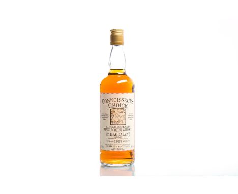 ST. MAGDALENE 1965 CONNOISSEUR'S CHOICESingle Malt Scotch Whisky. Proprietors: John Hopkins & Co, Ltd. Specially selected, pr