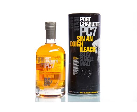 PORT CHARLOTTE PC7 AGED 7 YEARSSingle Malt Scotch Whisky. Bottled 2008, bottle no. 13465 of 24000. Natural colour, NCF. 70cl,