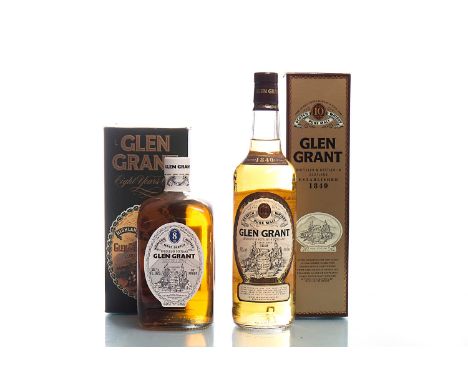 GLEN GRANT 10 YEAR OLDSingle Malt Scotch Whisky. Sherry oak matured. 70cl, 40% volume, in carton.GLEN GRANT 8 YEAR OLDSingle 