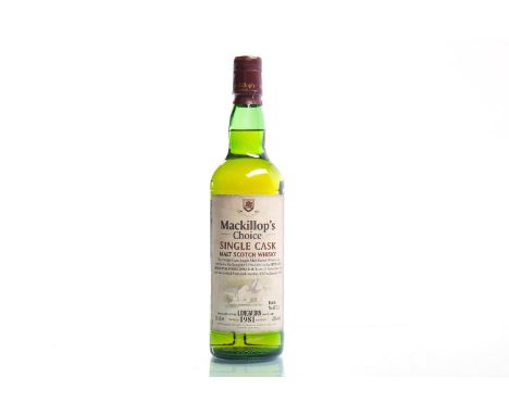 LONGMORN 1981 MACKILLOP'S AGED 23 YEARSSingle Malt Scotch Whisky. Distilled 23rd November 1981, matured in cask no. 4363 and 