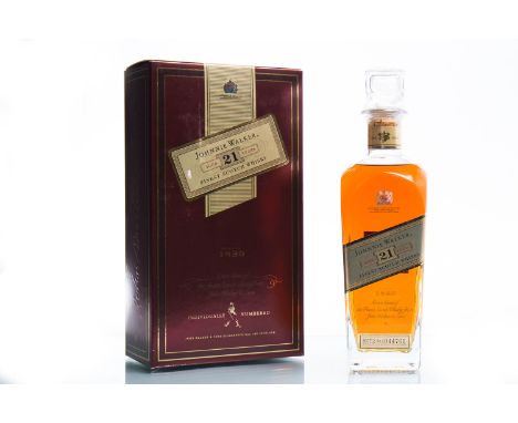 JOHNNIE WALKER AGED 21 YEARSBlended Scotch Whisky. Bottle no. A044761. 70cl, 43% volume, in carton. 
