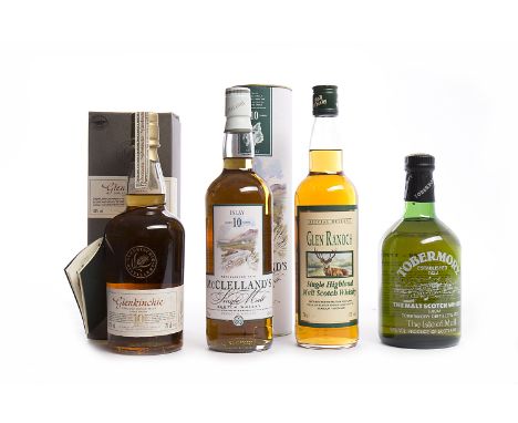 GLENKINCHIE 10 YEAR OLDSingle Malt Scotch Whisky, 70cl, 43% volume, in carton.TOBERMORYSingle Malt Scotch Whisky, 75cl, 40% v