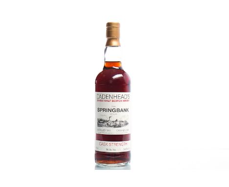 SPRINGBANK 1965 - CADENHEAD'S CASK STRENGTH - CASK No. 2164Single Malt Scotch Whisky. Bottled by William Cadenhead Ltd., 18 G