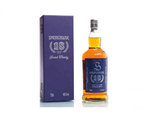 SPRINGBANK 18 YEARS OLD - OLD STYLESingle Malt Scotch Whisky. Natural colour, NCF. 70cl, 46% volume, in presentation box.   C