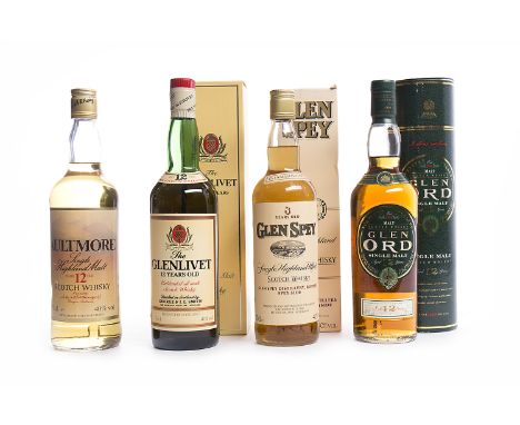 GLEN SPEY 8 YEAR OLDSingle Malt Scotch Whisky, 70cl, 40% volume, in carton.AULTMORE 12 YEAR OLDSingle Malt Scotch Whisky, 75c