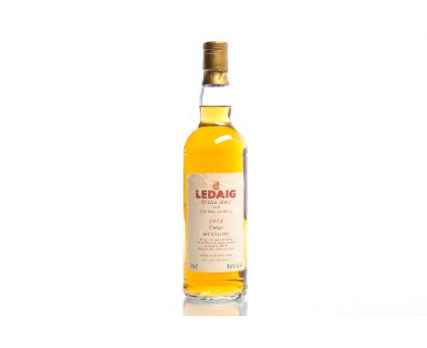 LEDAIG 1974 CASK STRENGTHSingle Malt Scotch Whisky. Distilled by Ledaig Distillers (Tobermory) Ltd. Distilled April 1974, bot