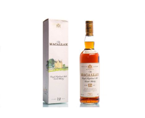 MACALLAN 12 YEAR OLD - OLD STYLESingle Malt Scotch Whisky. Matured in sherry wood. 70cl, 43% volume, in carton. CONDITION REP