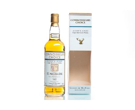 ST. MAGDALENE 1981 CONNOISSEUR'S CHOICESingle Malt Scotch Whisky. Bottled 1999. Proprietors: John Hopkins & Co. Ltd. Speciall