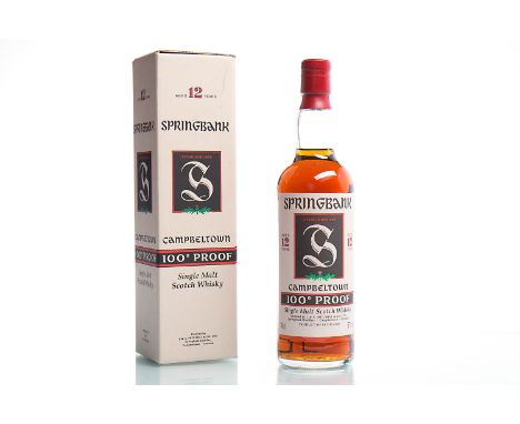 SPRINGBANK AGED 12 YEARS 100° PROOFSingle Malt Scotch Whisky. Distilled by J. & A. Mitchell & Co. Ltd. 70cl, 57% volume, in c