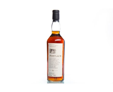 MORTLACH AGED 16 YEARS FLORA & FAUNASingle Malt Scotch Whisky. 70cl, 43% volume.  CONDITION REPORT: Seal: good. Fill: good, l