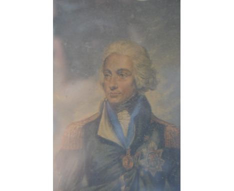 George Baxter (Printer), Lord Nelson, colour print, 10cm x 7cm and five other Baxter portrait prints, (6).