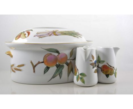 Collection of Royal Worcester tableware, Evesham pattern, including a pair of oval tureens, width 30cm, (2 boxes).