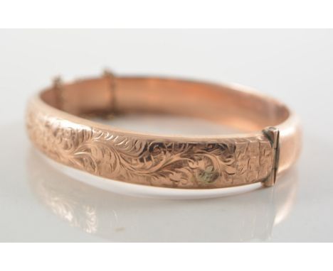 9ct gold bangle.