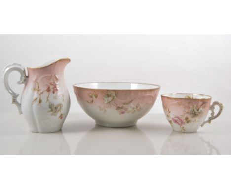 Vintage pink floral tea service by Springer Co in the "Mignon" design, together with a part Foley tea service.