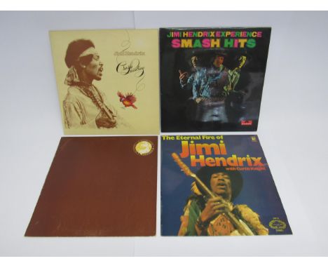JIMI HENDRIX: Four LP's to include 'Smash Hits' (ACB 00219, vinyl EX, sleeve F), 'Crash Landing' (2310 398, vinyl and sleeve 