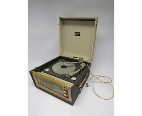 A 1960s Dansette Bermuda portable record player with Monarch turntable 