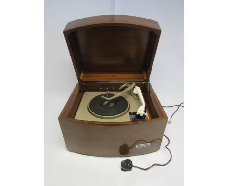 A Pye Black Box mahogany cased record player with Garrard turntable 