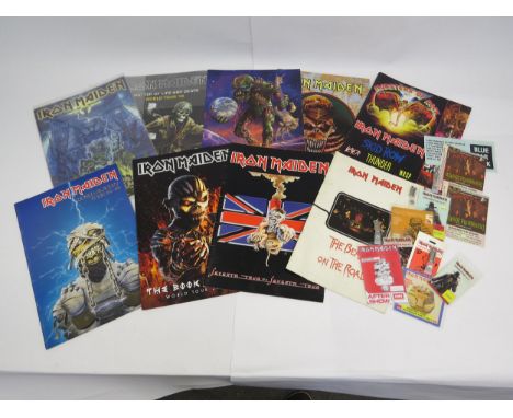 IRON MAIDEN: A group of nine tour and concert programmes, 1980s-2010s, to include 'The Beast On The Road' 1982, 'World Slaver