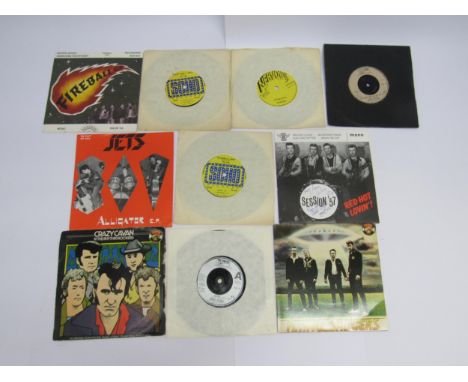 Ten assorted Rockabilly revival 7" EPs and singles to include Fireball XL5 'Rockin Shoes' (NW EP 102), The Jets 'Alligator E.