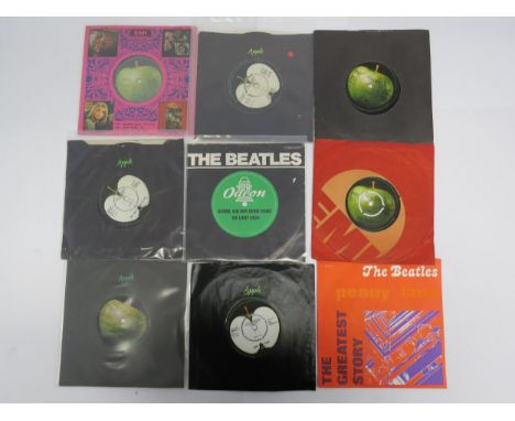 THE BEATLES: A collection of Beatles and related 7" singles to include 'Strawberry Fields Forever / Penny Lane', Italian reis