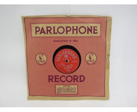 THE BEATLES: 'Love Me Do / P.S. I Love You' rare Indian 10" shellac 78rpm recording, housed in original Parlophone company sl