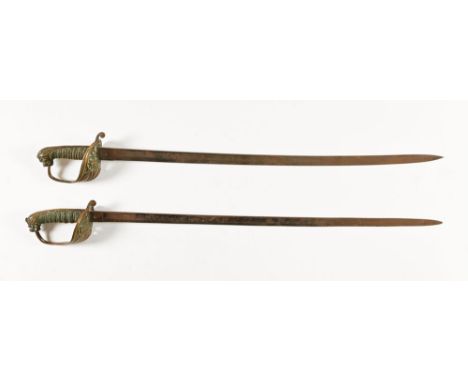 Two Royal Navy Officer swords, the first an 1827 pattern stamped to the ricasso Fermin & Sons 153 Strand and 13 Conduit Stree