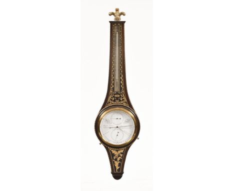 A Comitti & Son Holborn Garrard The Crown Jewellers commissioned aneroid barometer, after Russell Falkirk Watchmaker to His R