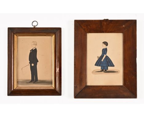 Two early Victorian silhouettes, the first of John Beckton with label to rear "Died 1910 aged 60", and another marked Mary Bu