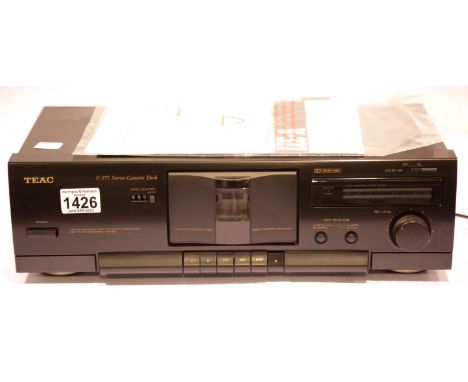 Teac V377 stereo cassette deck. P&amp;P Group 3 (£25+VAT for the first lot and £5+VAT for subsequent lots) 