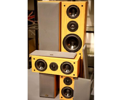Set of five Gale Moviestar surround sound speakers. This lot is not available for in-house P&amp;P. 