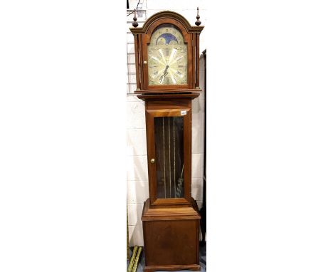 Large mahogany longcased Fenclocks Suffolk brass faced long cased clock with three weights. This item is not available for in