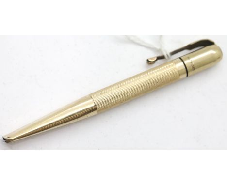 Gold plated propelling K Knife with Sheffield steel blade. P&amp;P Group 1 (£14+VAT for the first lot and £1+VAT for subseque
