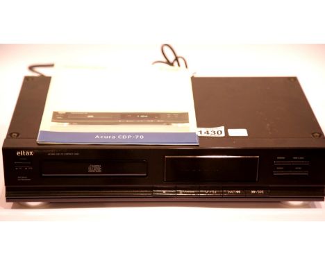 Eltax Acura CDP-70 CD player. P&P Group 3 (£25+VAT for the first lot and £5+VAT for subsequent lots)Condition Report: All ele