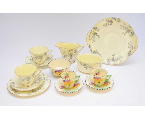 A Royal Doulton 'Carnival' tea service, comprising six teacups, six saucers, six sideplates, a pair of bread and butter plate