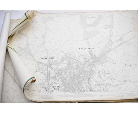 A collection of early 20th century ordnance survey maps, Shropshire region, including several from 1901 and 1926, approx. 60,
