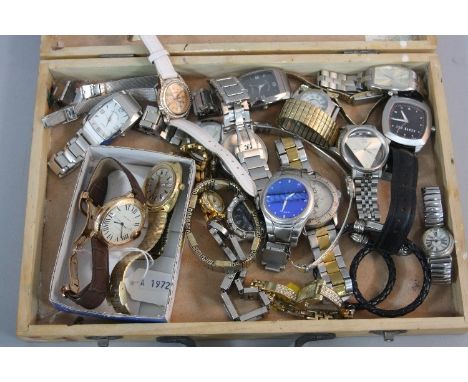 A BOX OF WATCHES, Timex etc