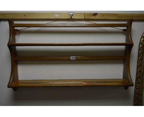AN ERCOL TWO TIER HANGING PLATE RACK