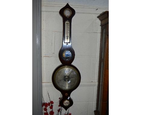 A VICTORIAN ROSEWOOD ANEROID BAROMETER, signed Grange Coggeshall (sd)