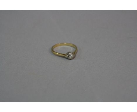 A LATE 20TH CENTURY DIAMOND SINGLE STONE RING, estimated modern round brilliant cut diamond weight 0.12ct, colour assessed as